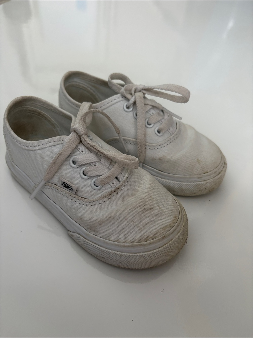 Vans Kids Canvas Low Top Sneakers - White